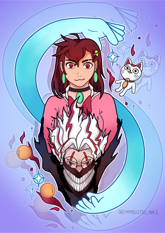 Momo x Okarun Print